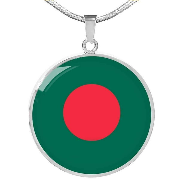 Express Your Love Gifts Bangladesh Flag Necklace Bangladesh Flag Stainless Steel or 18k Gold 18-22 Express Your Love Gifts Bangladesh Flag Necklace Bangladesh Flag Stainless Steel or 18k Gold 18-22